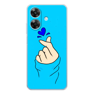 Чехлы (Знак сердечка) на Realme Note 60x – Сердце на синем