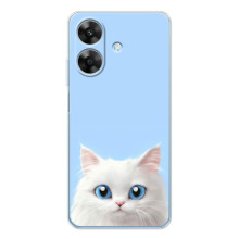 Чехол на тематику: Коты для Realme Note 60x (Белый кот)