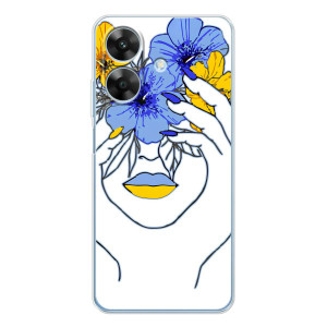 Чехол на Realme Note 60x Украинский дизайн – Украинка на всю голову