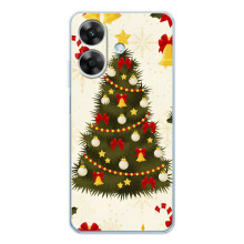 Чехол Новогодняя Елка на Realme Note 60x (Новогодний принт)