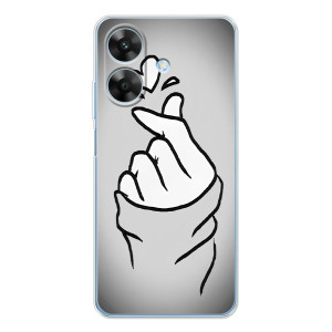 Чохол з принтом для Realme Note 60x (AlphaPrint - Знак сердечка)