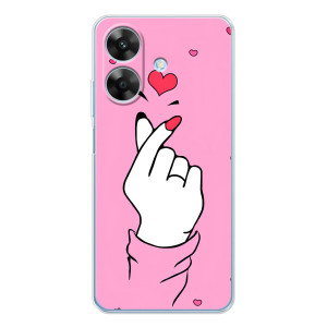 Чохол з принтом для Realme Note 60x (AlphaPrint - Знак сердечка)
