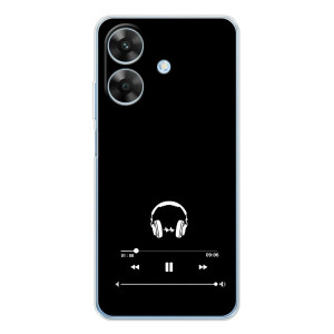 Чехол с картинками на черном фоне для Realme Note 60x – Плеер