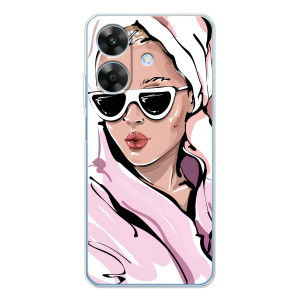 Чехол с картинкой Модные Девчонки Realme Note 60x – Девушка в халате