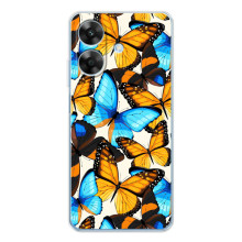 Чехол с принтом для Ноут 60х - (Прикольные) (AlphaPrint) (Яркие бабочки)