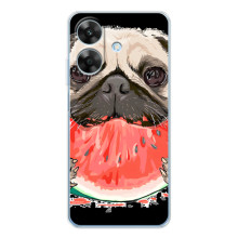 Чехол (ТПУ) Милые собачки для Realme Note 60x (Смешной Мопс)
