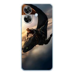 Чехол дракон Беззубик для Realme Note 60x – Полет Беззубика