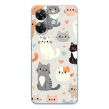 Чохол з малюнком кіт на Realme Note 60x (Колаж котів)