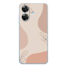 Чехол цветочный дизайн для Realme Note 60x – Коричневый фон