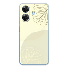 Чехол цветочный дизайн для Realme Note 60x – Зелёный фон