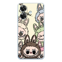 Чехол с Лабубу на Realme Note 60x (Коллаж Лабубу)