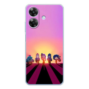 Силіконовый Чохол на Realme Note 60x з картинкою Brawl Stars – Персонажі на заході сонця
