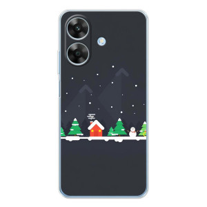 Силіконовий бампер на різдво для Realme Note 60x – Місто зимове