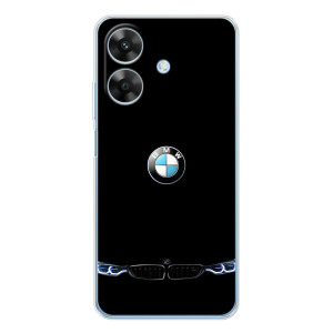Силиконовый бампер с картинкой машины на Realme Note 60x – Черный BMW
