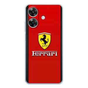 Силиконовый бампер с картинкой машины на Realme Note 60x – Ferrari Logo