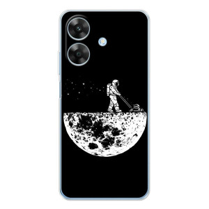 Силіконовый Чохол з принтом "Космонавти" на Realme Note 60x – Космонавт