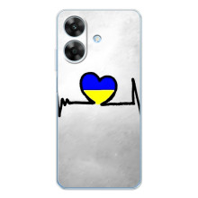 Силиконовый Чехол на Realme Note 60x (Я-Украина) (Украинская кардиограмма)