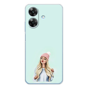 Силіконовый Чохол на Realme Note 60x з картинкой Модных девушек – В шапці