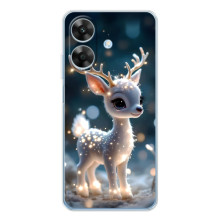 Яркий чехол для Realme Note 60x с Зимними Оленятами