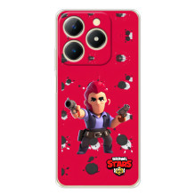 Бампер (ТПУ) с принтом Brawl Stars на Реалми Ноты 70 (Кольт на красном)