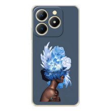 Чехлы (ART) Цветы на RealMe Note 70 (VPrint) (Цветы на голове)