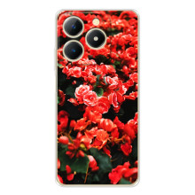 Чехлы с Цветами для RealMe Note 70 (VPrint) (Цветы красные)