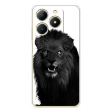 Чехлы с картинками животных RealMe Note 70 (Черный ЛЕВ)