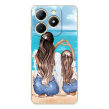 Чехол с печатью для RealMe Note 70 - (Мама с ребенком) (AlphaPrint) (Мама с доченькой)