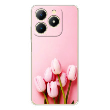 Чехлы с картинкой (Тюльпаны) на Реалми Ноты 70 – Розовые тюльпаны