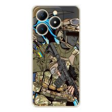 Чехлы с картинкой ЗСУ для RealMe Note 70 (AlphaPrint) (Воин ВСУ)