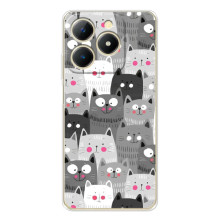 Чехлы с Котиками для RealMe Note 70 (VPrint) – Рисованные котики