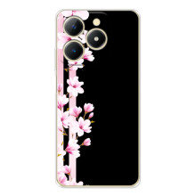 Чехол для РеАлМe Нота 70 - с принтом (Дизайнерские) (AlphaPrint) (Цветочки)