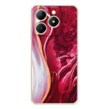 Чехол для РеАлМe Нота 70 - с принтом (Дизайнерские) (AlphaPrint) (Мрамор красный)