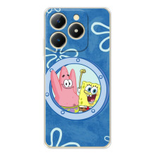 Чехол Губка Боб для РеАлМe Нота 70 (В иллюминаторе)