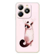 Чехол на РеАлМe Нота 70 с Котами (VPrint) (Котик падает)