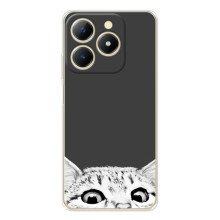 Чехол на РеАлМe Нота 70 с Котами (VPrint) (Выглядывает кот)