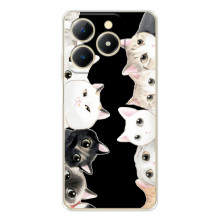 Чехол на РеАлМe Нота 70 с Котами (VPrint) (Взгляд котов)