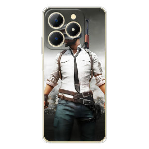 Силиконовый чехол с картинкой "Герой Pubg" на RealMe Note 70 – Пабг