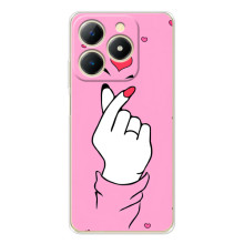 Чехол с принтом для RealMe Note 70 (AlphaPrint - Знак сердечка) – Знак Love