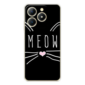 Бампер с изображением Котиков для Реалми Ноты 70 – КОТИК MEOW