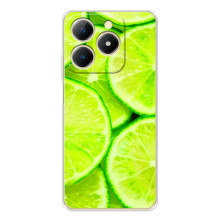 Чехол с изображением  вкусной еды для RealMe Note 70 – Лайм