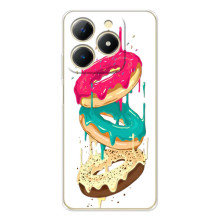 Чехол с изображением  вкусной еды для RealMe Note 70 – Сочные пончики