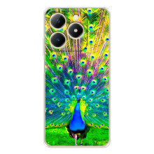 Чехол с птицами на RealMe Note 70 (VPrint) (Яркий Павлин)