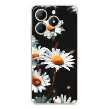 Чехол с ромашками на RealMe Note 70 – Белые ромашки