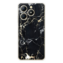 Чехол с текстурой Мрамора на Реалми Ноты 70 (Чёрный мрамор)
