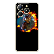 Чехол Супергерои Марвел на Реалми Ноты 70 (Енот Ракета)