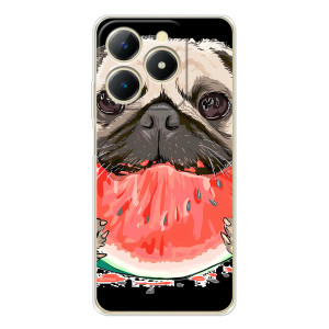 Чохол (ТПУ) Милі песики для RealMe Note 70 – Смішний Мопс