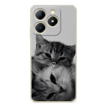 Чехол с рисунком кот на RealMe Note 70 (Пара котов)