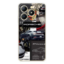 Чехол с авто Порше для RealMe Note 70 – Коллаж Порше