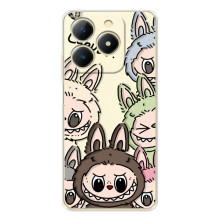 Чехол с Лабубу на RealMe Note 70 (Коллаж Лабубу)